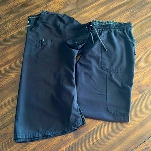 KOI next gen scrub set Black Sz Large L sporty jogger bottoms.